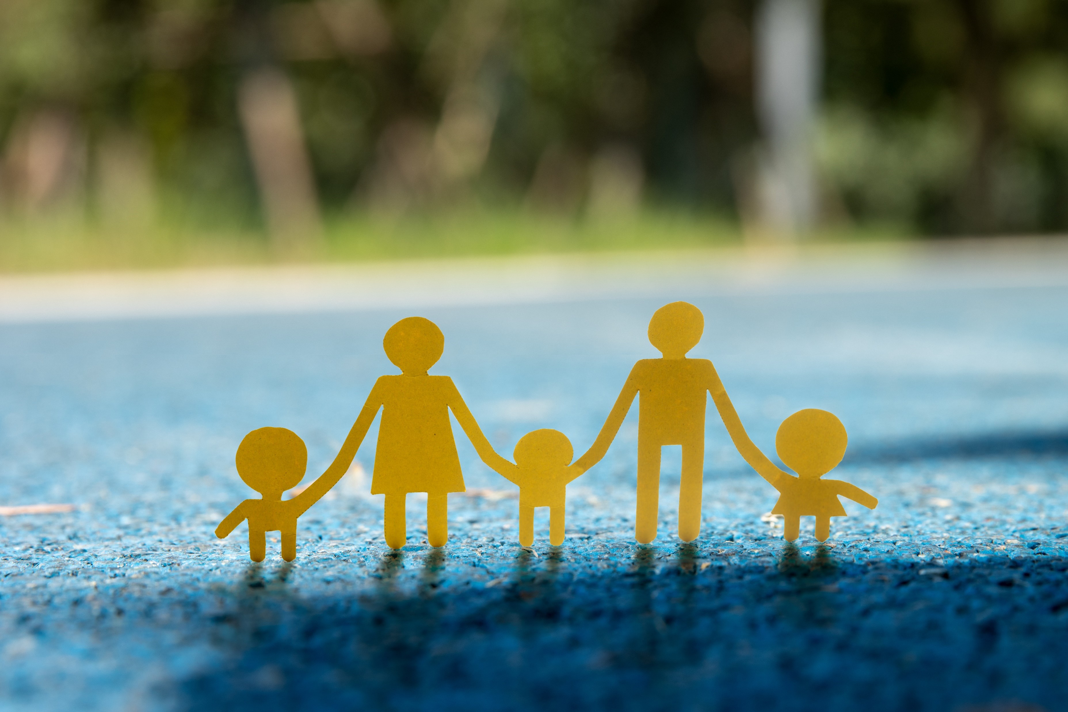 Parents with three kids